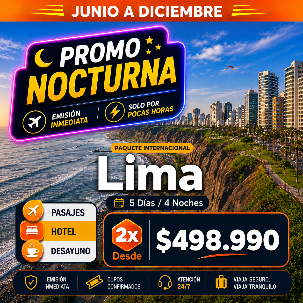 Lima / 5 dias - 4 noches | Temporada Baja (180)